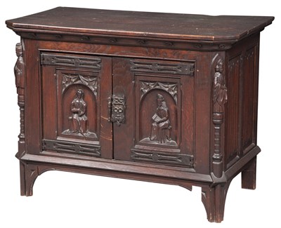 Lot 302 - English Style Stained Oak Joined Cupboard...