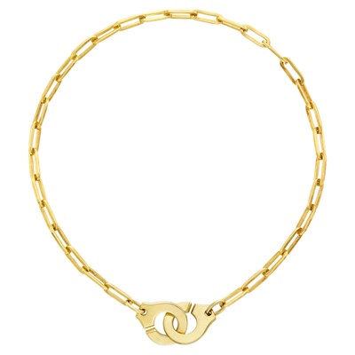 Lot 2 - Dinh Van Gold 'Menottes' Link Necklace