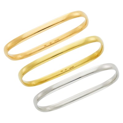 Lot 153 - Dinh Van Three Tricolor Gold Bangle Bracelets