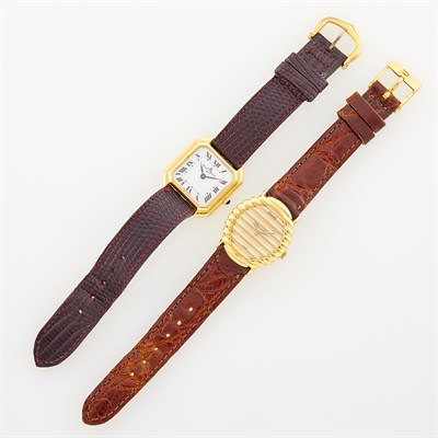 Lot 1187 - Piaget and Baume & Mercier Two Gold Wristwatches