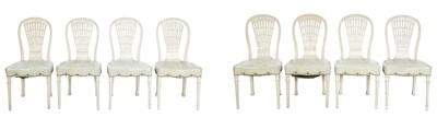 Lot 144 - Set of Eight Louis XVI Style Painted Wood...