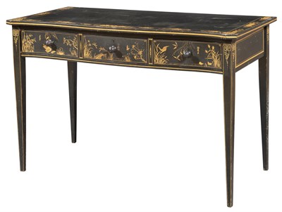 Lot 129 - Victorian Black Japanned Side Table Late 19th...