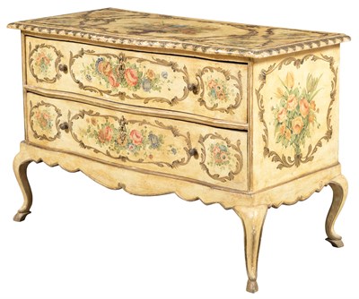 Lot 182 - Italian Rococo Style Painted Commode 19th...