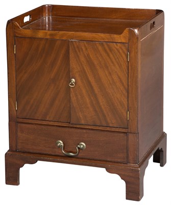 Lot 180 - George III Mahogany Bedside Cupboard The...