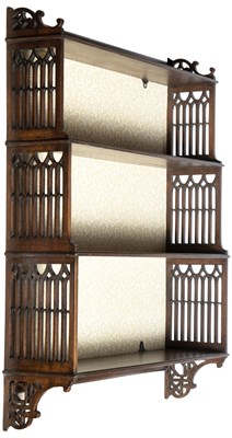 Lot 187 - George III Style Mahogany Hanging Shelf With...
