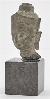 Lot 45 - A Thai Lopburi-Style Bronze Head of Buddha...