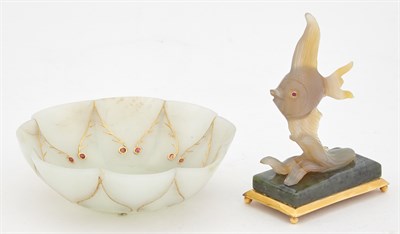 Lot 108 - Mughal Style Gilt-Decorated and Gem Set Jade...