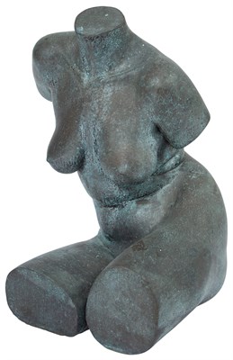Lot 76 - Patinated Metal Female Torso 20th Century...