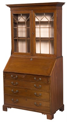 Lot 91 - George III Style Mahogany Secretary Bookcase...