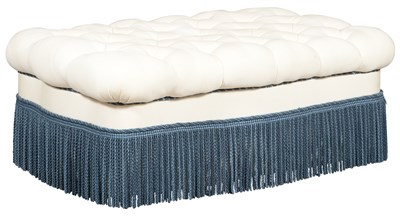 Lot 65 - Button Tufted Upholstered Ottoman 20th Century...