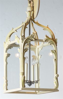 Lot 142 - Louis XV Style Painted Wood Hall Lantern 20th...