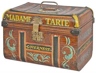 Lot 188 - Tole Peinte Novelty Trunk Rectangular with...