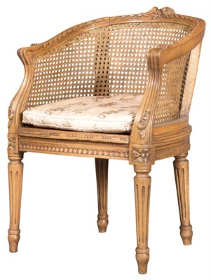 Lot 198 - Louis XVI Style Fruitwood Child's Tub Chair...
