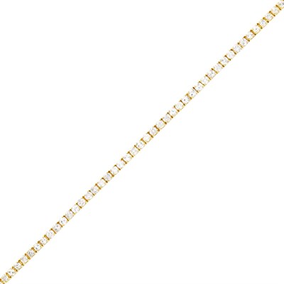 Lot 1113 - Gold and Diamond Bracelet