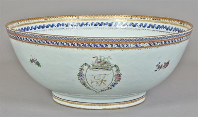 Lot 185 - Chinese Export Armorial Famille Rose Porcelain...