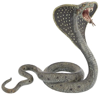 Lot 231 - Bergman Cold-Painted Bronze Model of a Cobra...