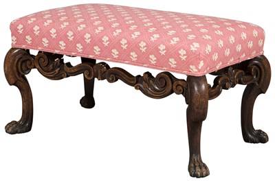Lot 210 - Renaissance Revival Upholstered Oak Bench Late...