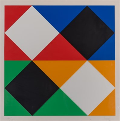 Lot 37 - Max Bill COMPOSITION Color screenprint, 1965,...