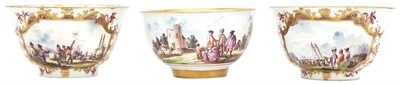 Lot 62 - Three Meissen Porcelain Tea Bowls Comprising a...