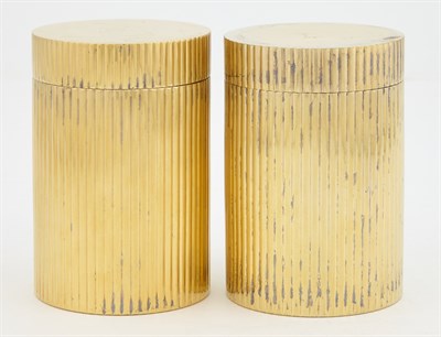 Lot 138 - Pair of Puiforcat Sterling Silver Gilt Covered...