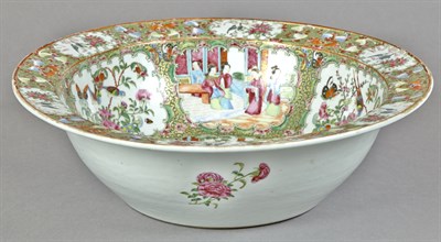 Lot 195 - A Chinese Rose Medallion Porcelain Basin 19th...