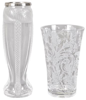 Lot 140 - Two Christofle Glass Vases 20th Century...