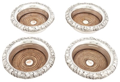 Lot 149 - Set of Four English Silver Plated Wine...