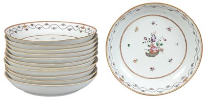 Lot 164 - Set of Eleven Chinese Export Famille Rose...