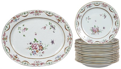 Lot 165 - Partial Set of Chinese Export Famille Rose...