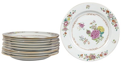 Lot 167 - Set of Eleven Chinese Export Famille Rose...