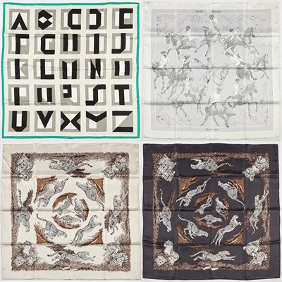 Lot 226 - Hermès Four Silk Scarves