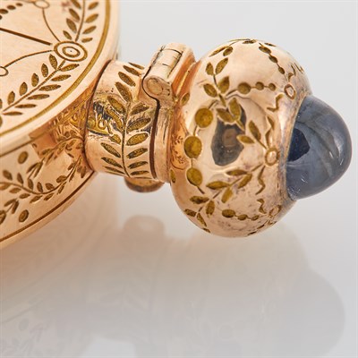 Lot 161 - Fabergé Gold Scent Flask Workmaster August...