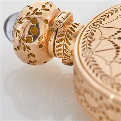 Lot 161 - Fabergé Gold Scent Flask Workmaster August...