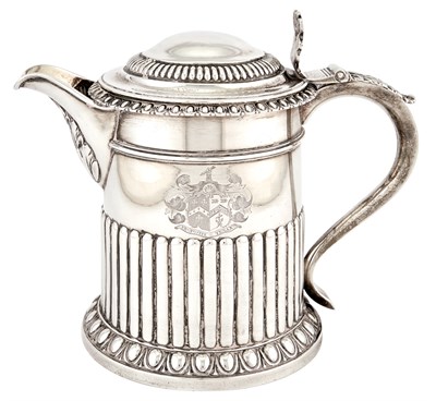 Lot 185 - George III Sterling Silver Covered Flagon...