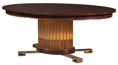 Lot 268 - Art Moderne Fruitwood, Walnut, and Brass...