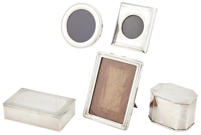 Lot 129 - Three English Sterling Silver Frames and an...