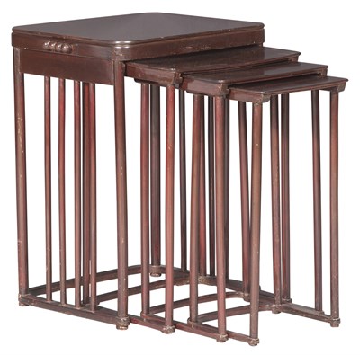 Lot 191 - Nest of Four Stained Beech Tables in the style...