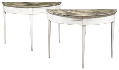Lot 209 - Pair of Swedish Neoclassical Style Faux Marble...