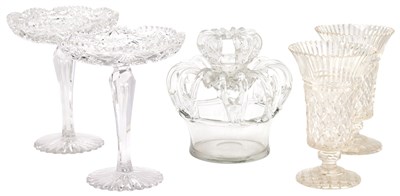 Lot 216 - Group of Colorless Glass Articles Comprising a...
