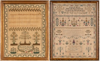 Lot 274 - English Needlework Sampler Worked by Mary Ann...