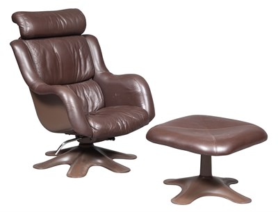 Lot 286 - Yrjo Kukkapuro Upholstered Fiberglass and...