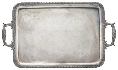 Lot 280 - Italian Silver Two-Handled Tray 20th Century...