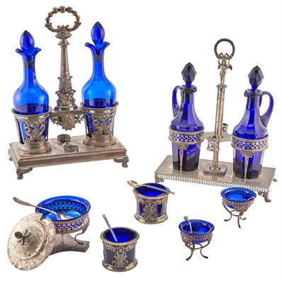 Lot 227 - Group of French and Italian Silver Table...