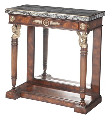Lot 233 - Empire Style Mahogany and Brass-Mounted Marble...