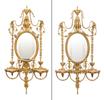 Lot 676 - Pair of George III Style Giltwood and...