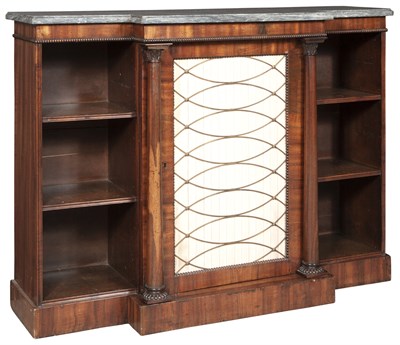 Lot 307 - George IV Rosewood and Marble Top Breakfront...