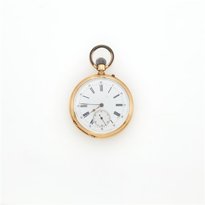 Lot 1197 - Gold Open Face Pocket Watch