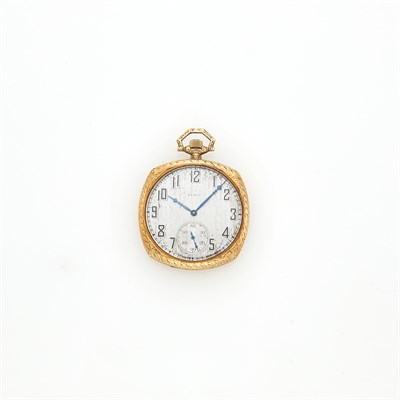 Lot 1195 - Elgin Gold Open Face Pocket Watch