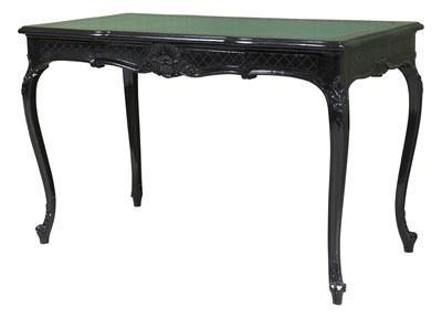 Lot 1027 - Louis XV Style Black Lacquered Wood Writing...