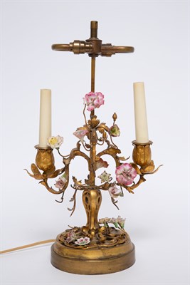 Lot 1039 - Louis XV Style Gilt Metal and Porcelain...